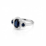 Royal Sapphire Trilogy Ring