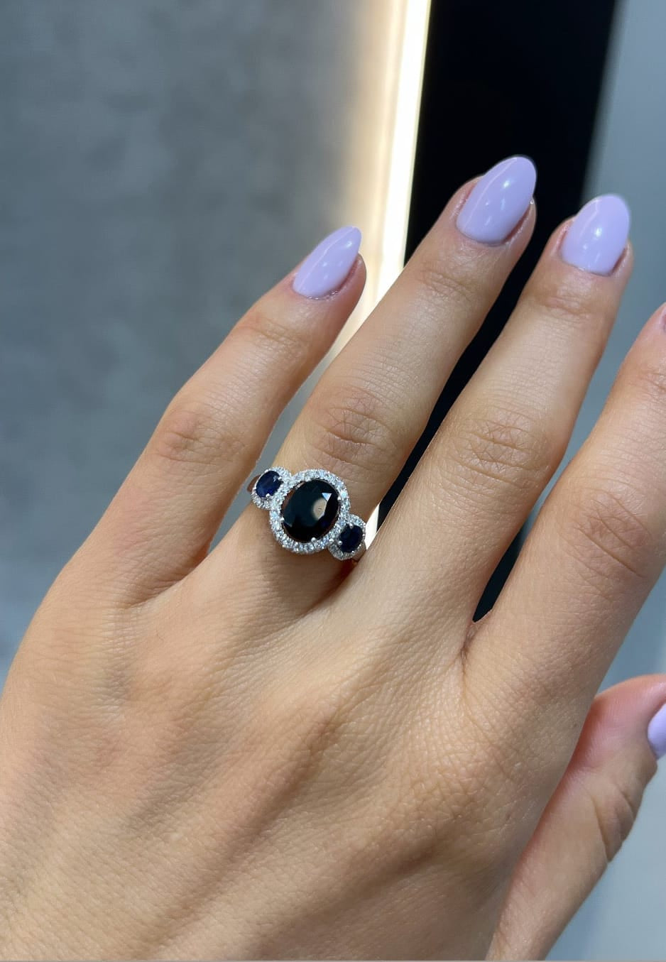 Royal Sapphire Trilogy Ring