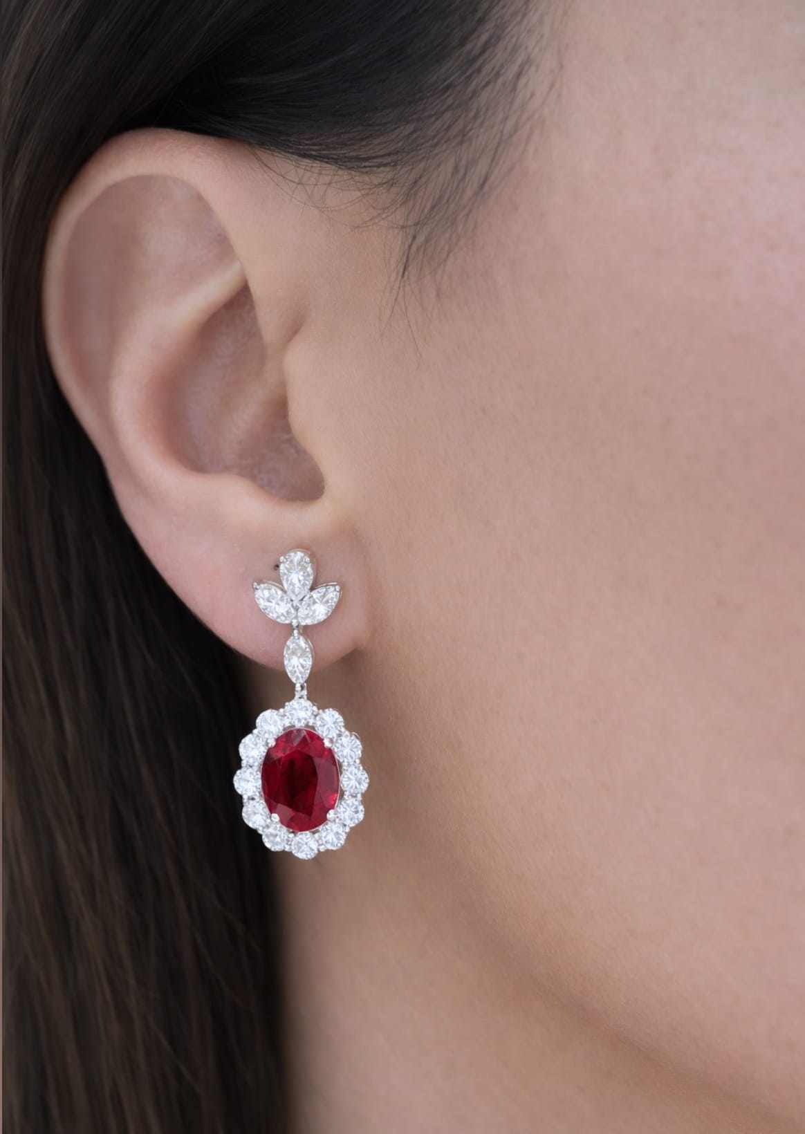 Ruby Drops Earrings LG