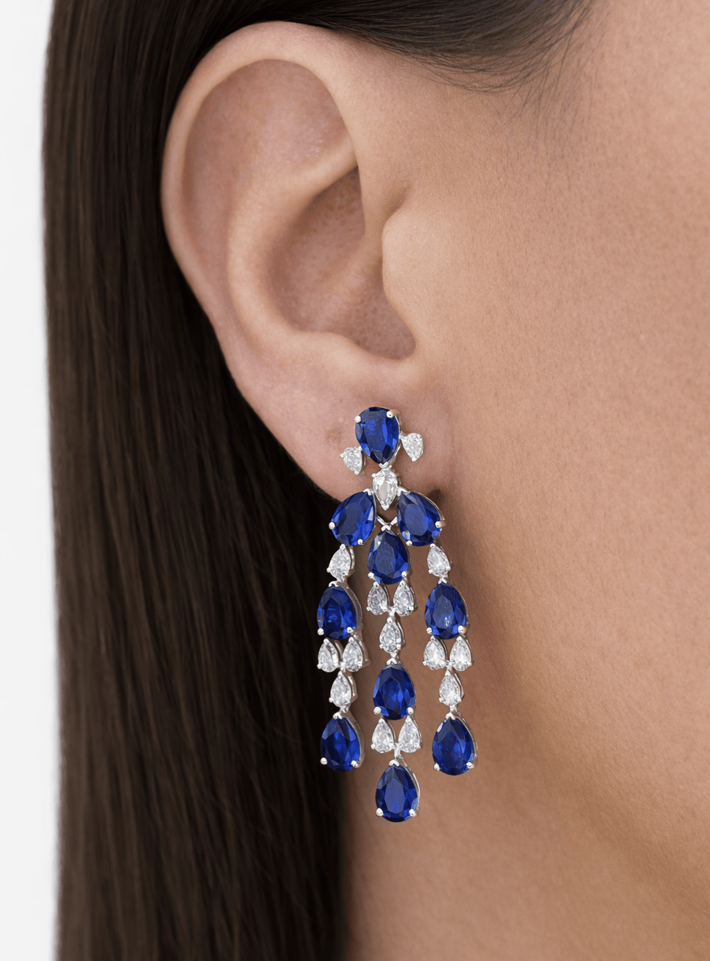 Sapphire Chandelier Earrings LG