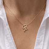 Script Initial Necklace