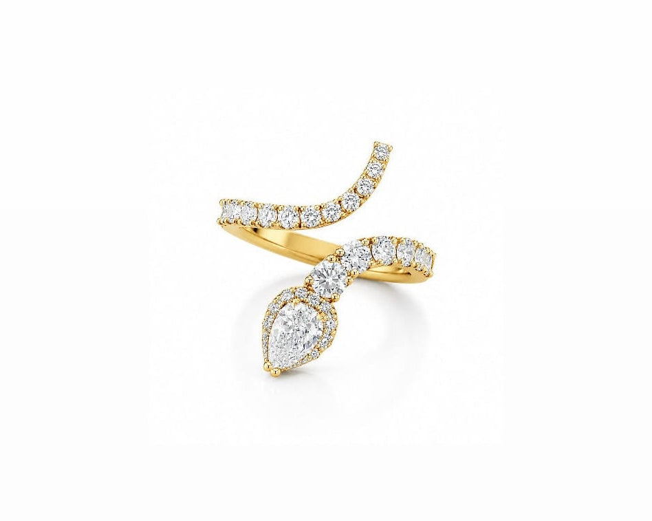 Serpent Pear Ring LG