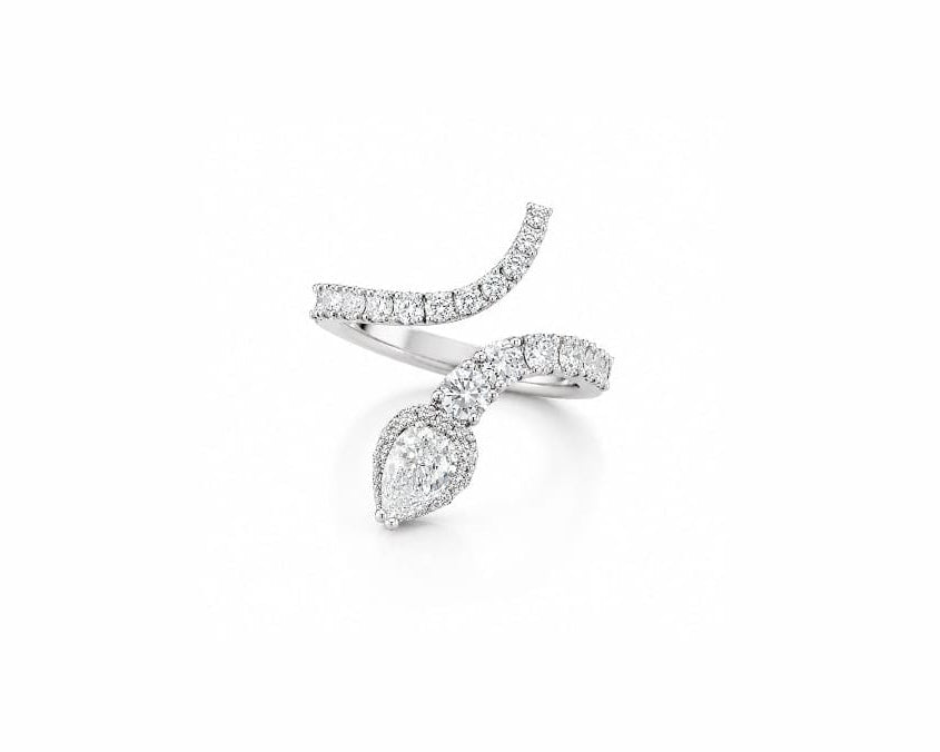Serpent Pear Ring LG