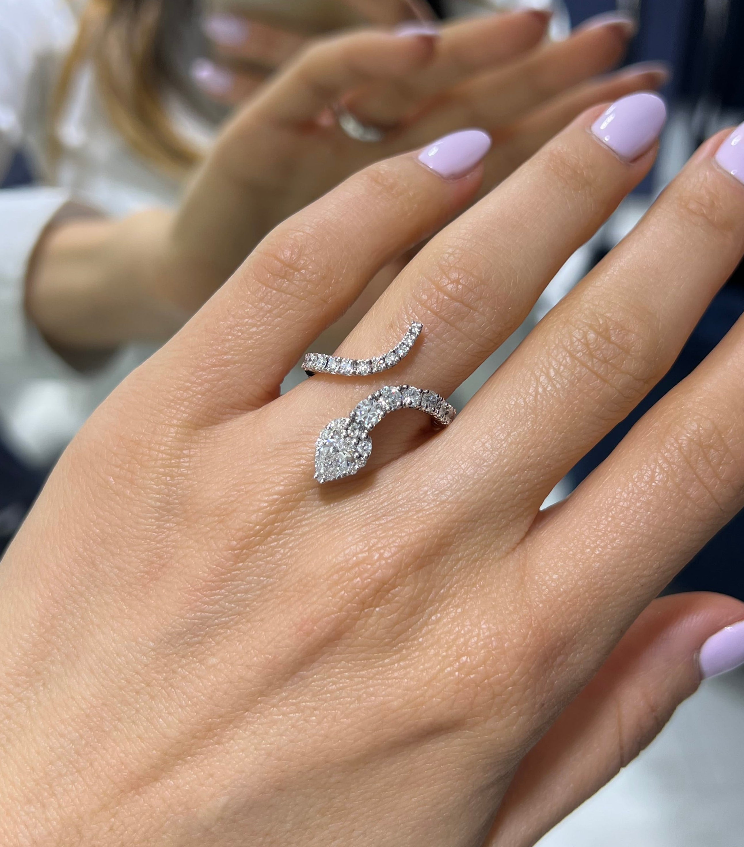 Serpent Pear Ring LG