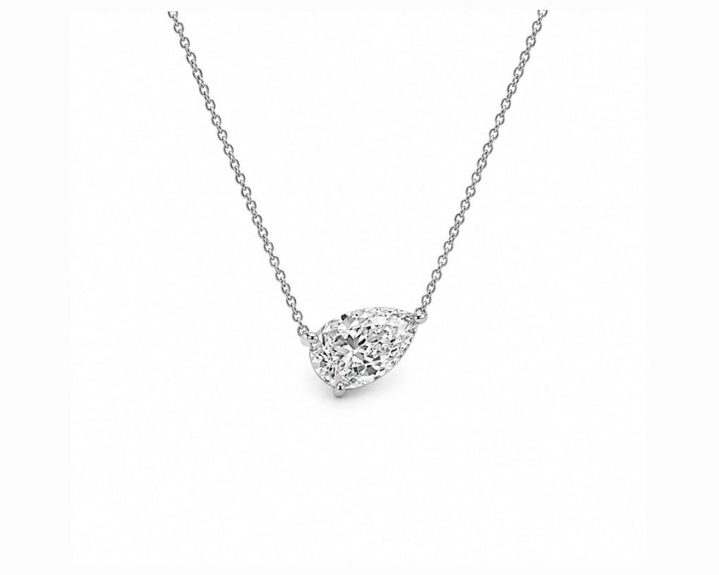 Sidewise Pear Necklace LG