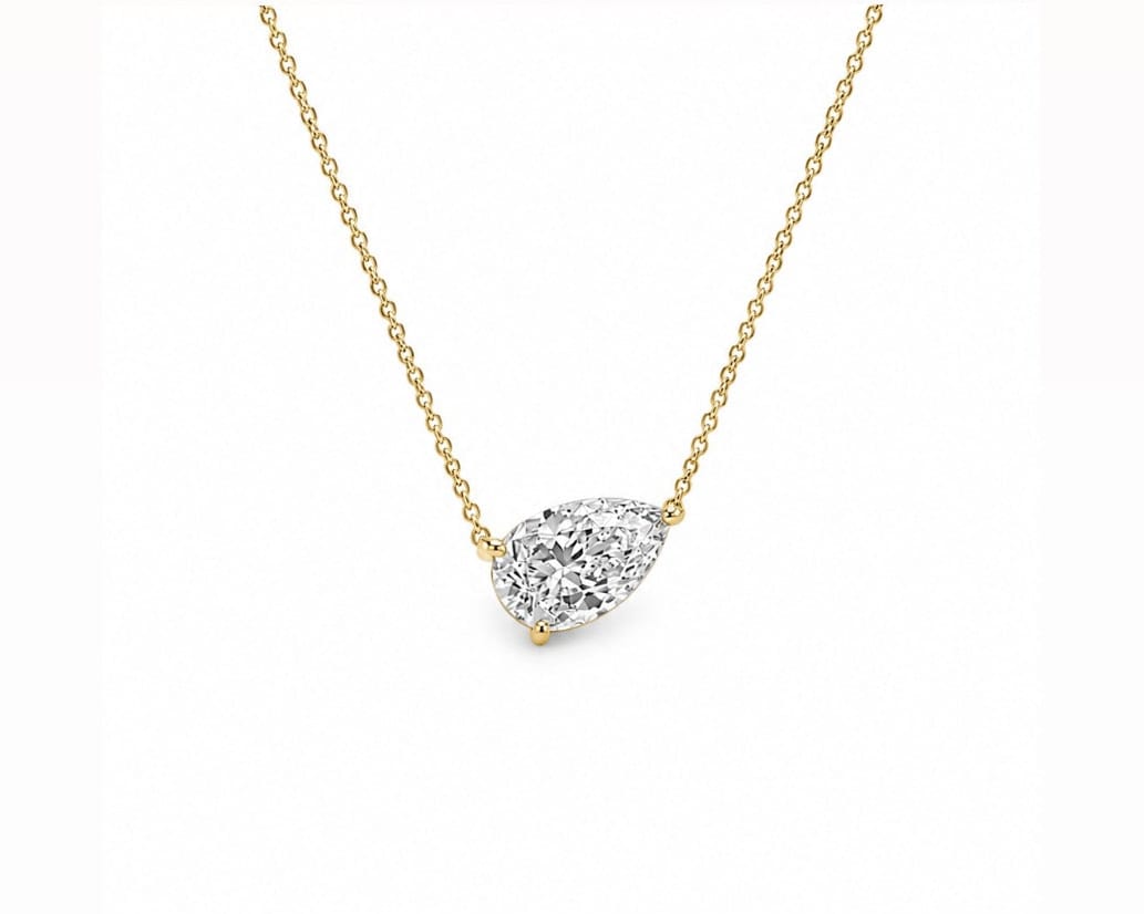 Sidewise Pear Necklace LG