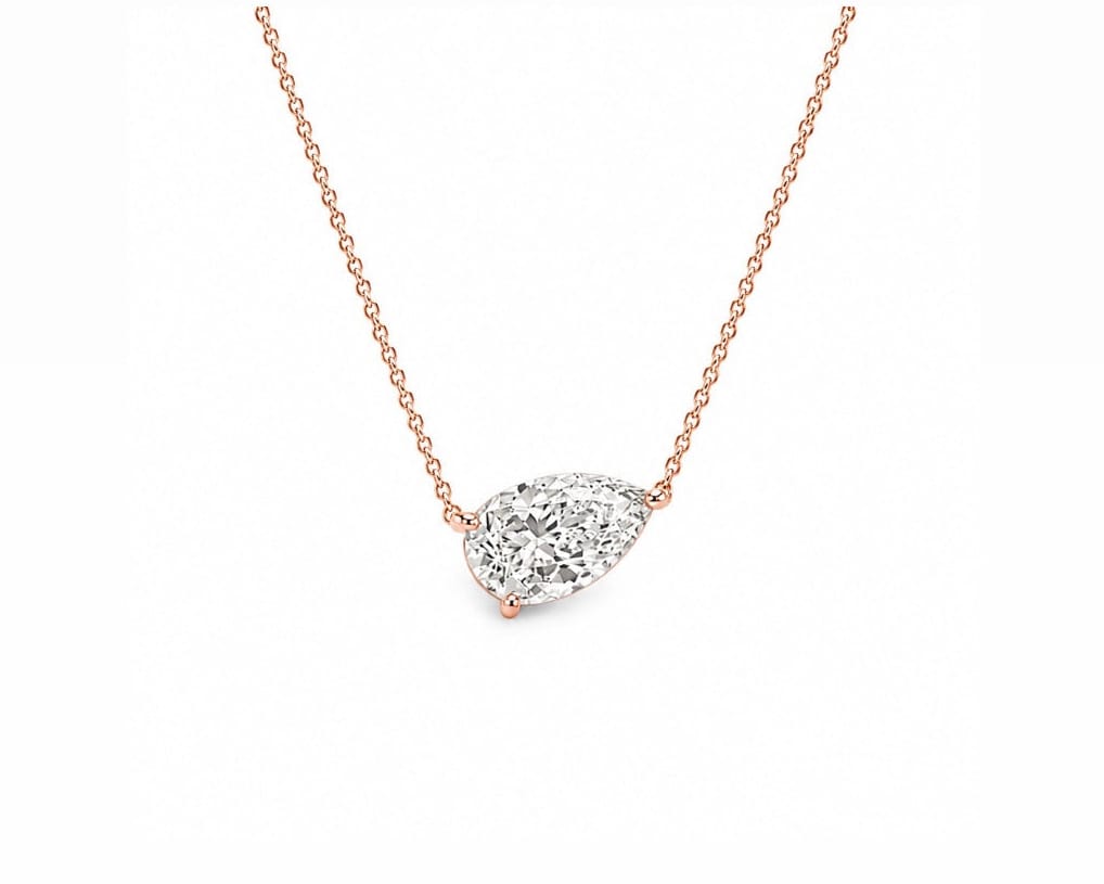Sidewise Pear Necklace LG