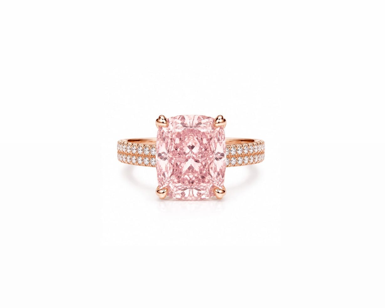 Signature Pink Cushion Ring LG