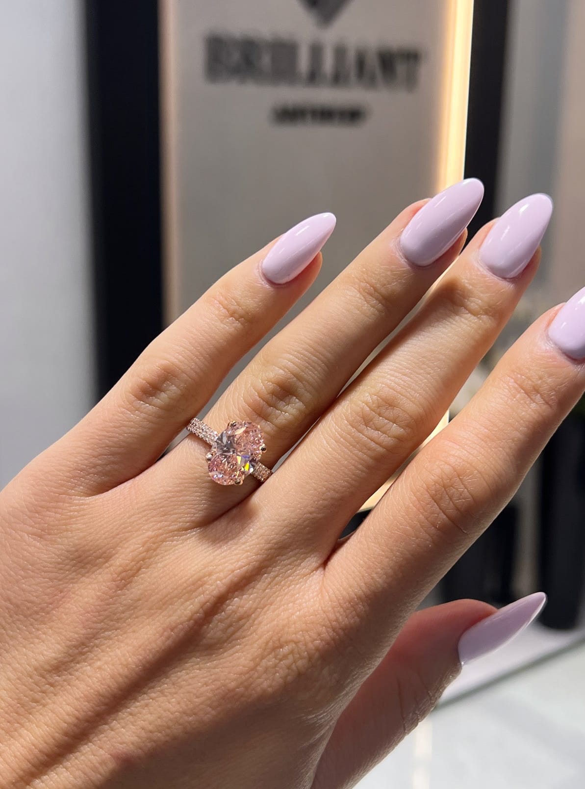 Signature Pink Oval Ring LG