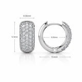 Small Pave Hoops
