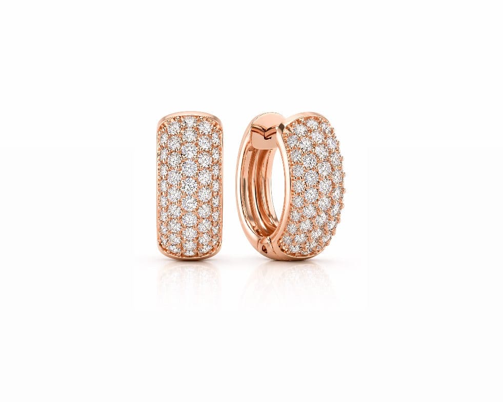 Small Pave Hoops