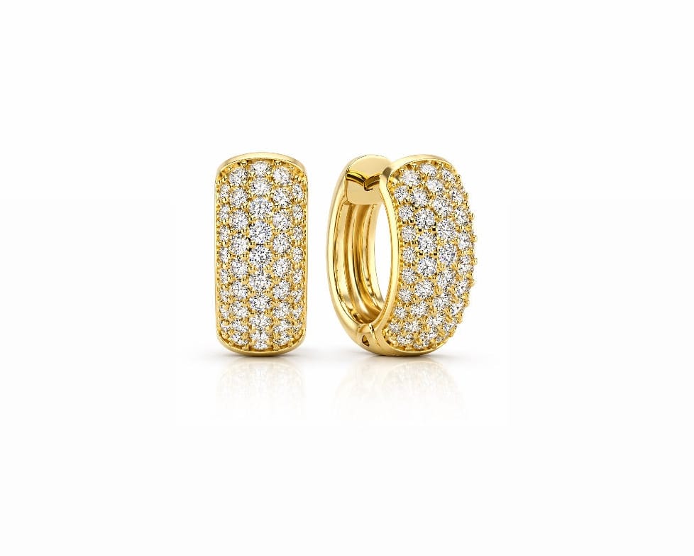 Small Pave Hoops