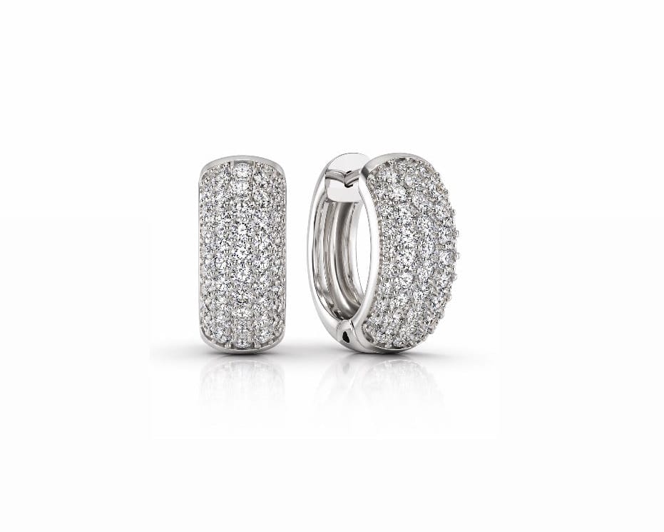 Small Pave Hoops