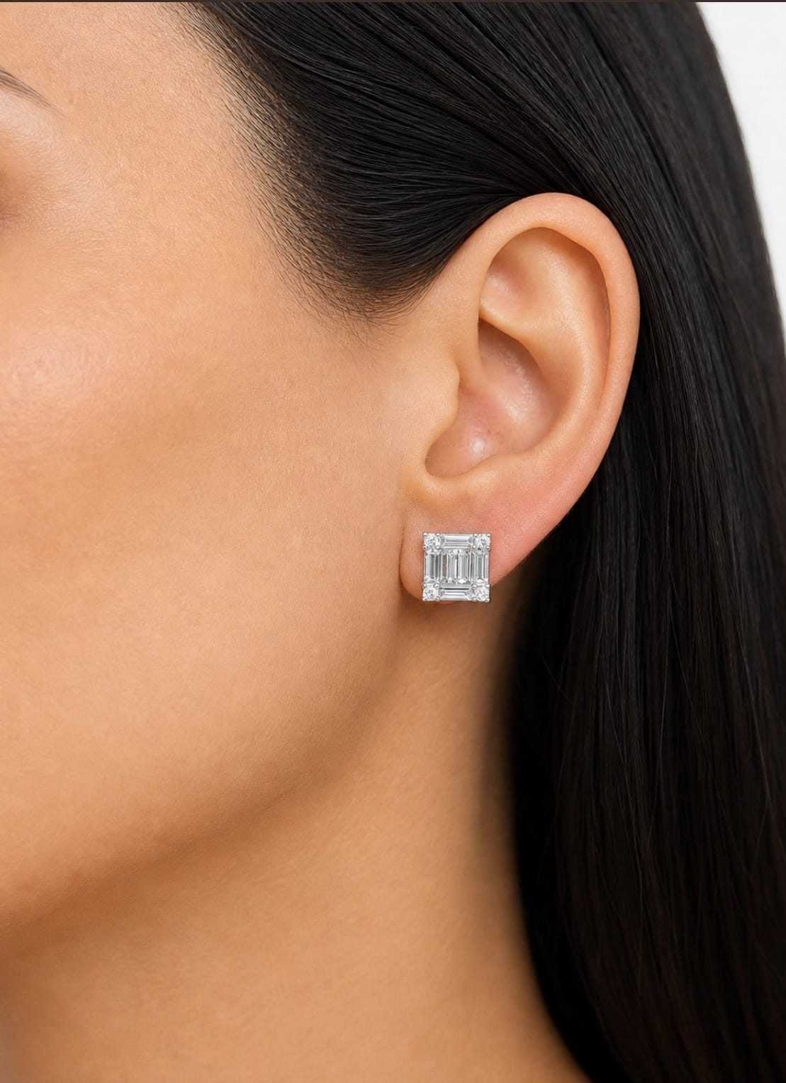 Square Illusion Earstuds