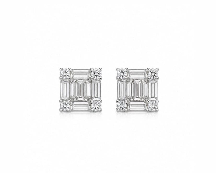 Square Illusion Earstuds
