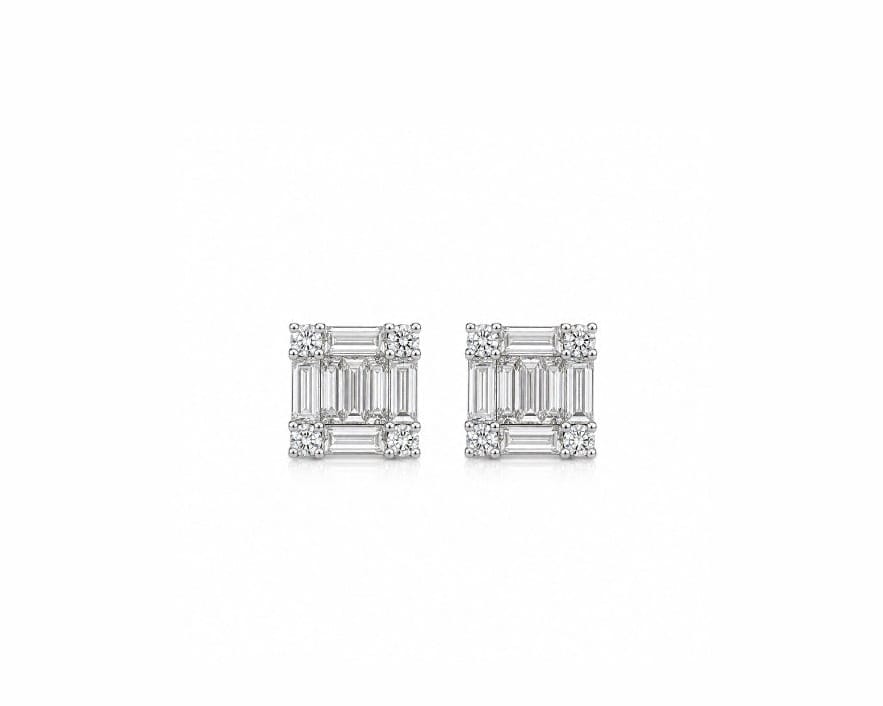 Square Illusion Earstuds