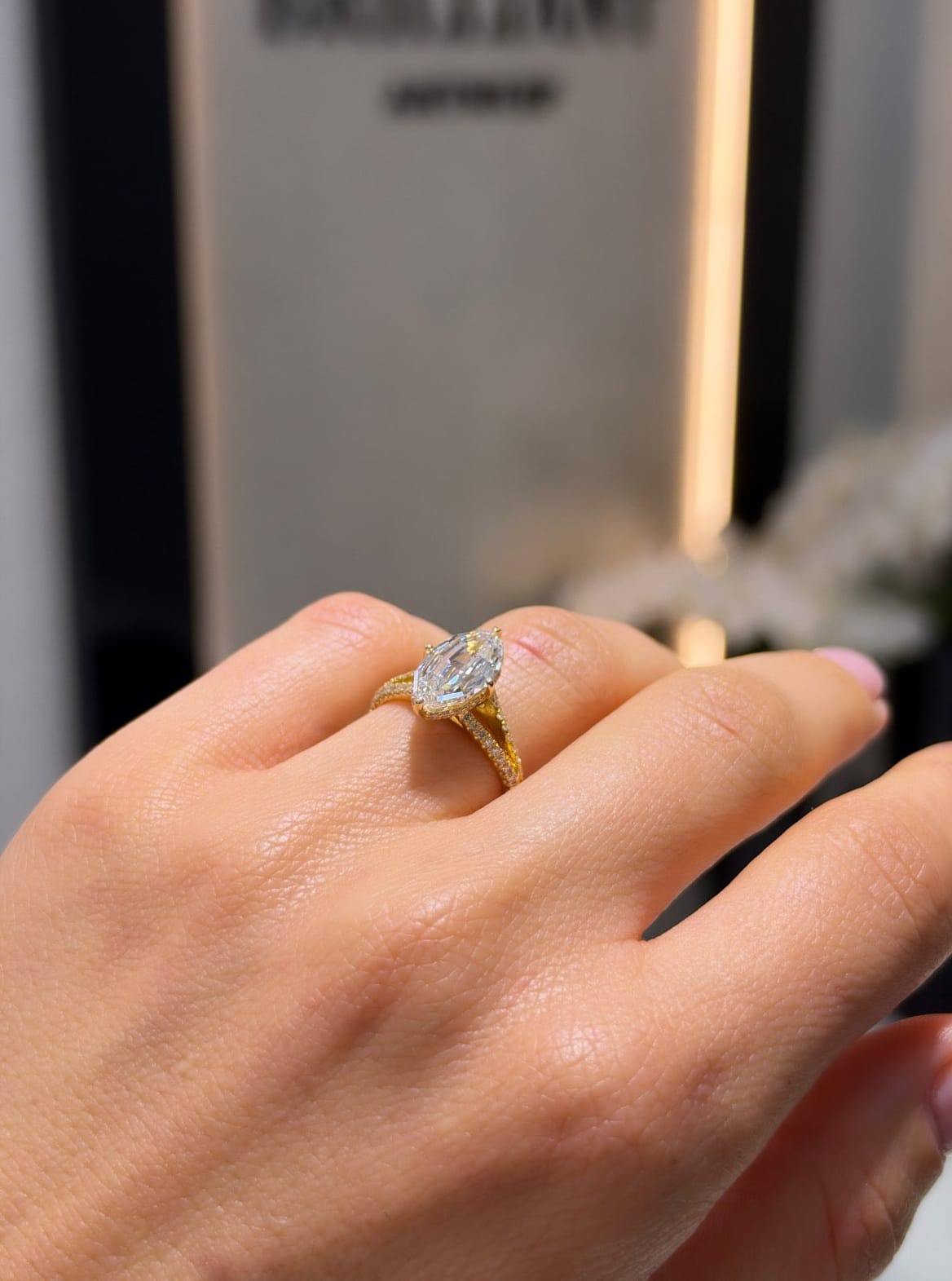 Step Cut Split Solitaire LG