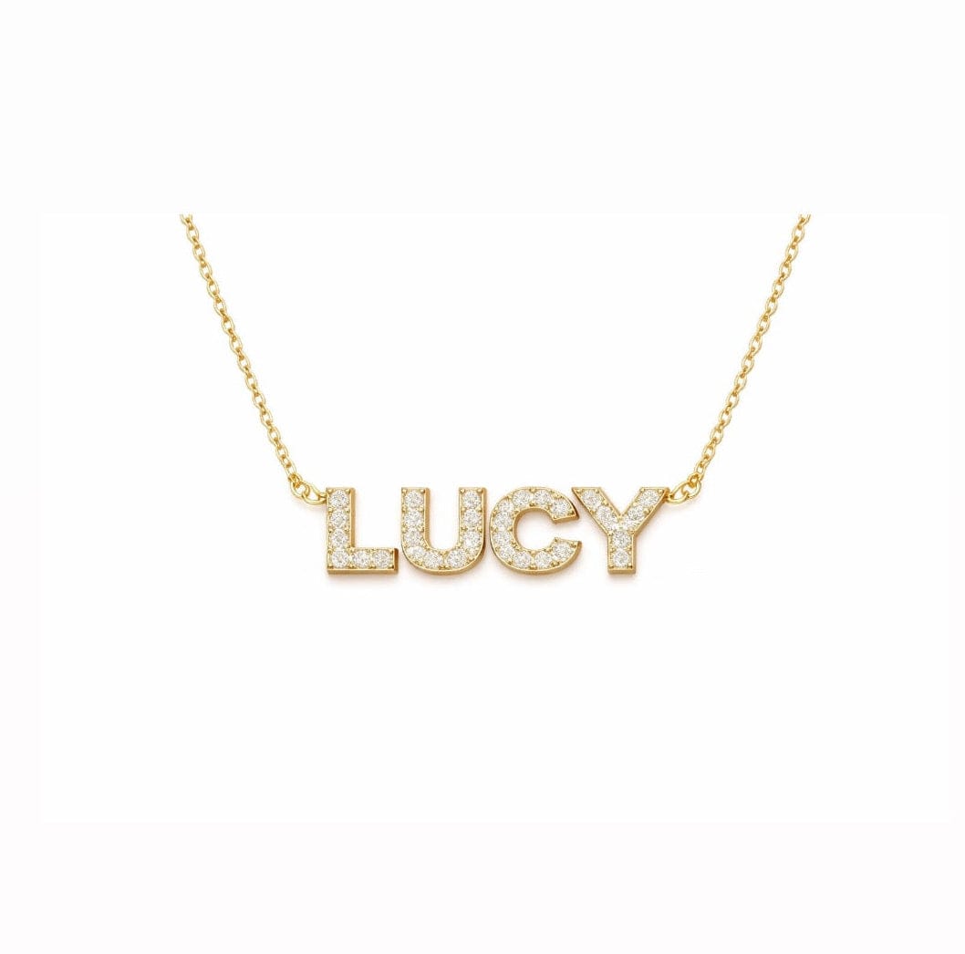 Straight Capital Name Necklace