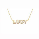 Straight Capital Name Necklace