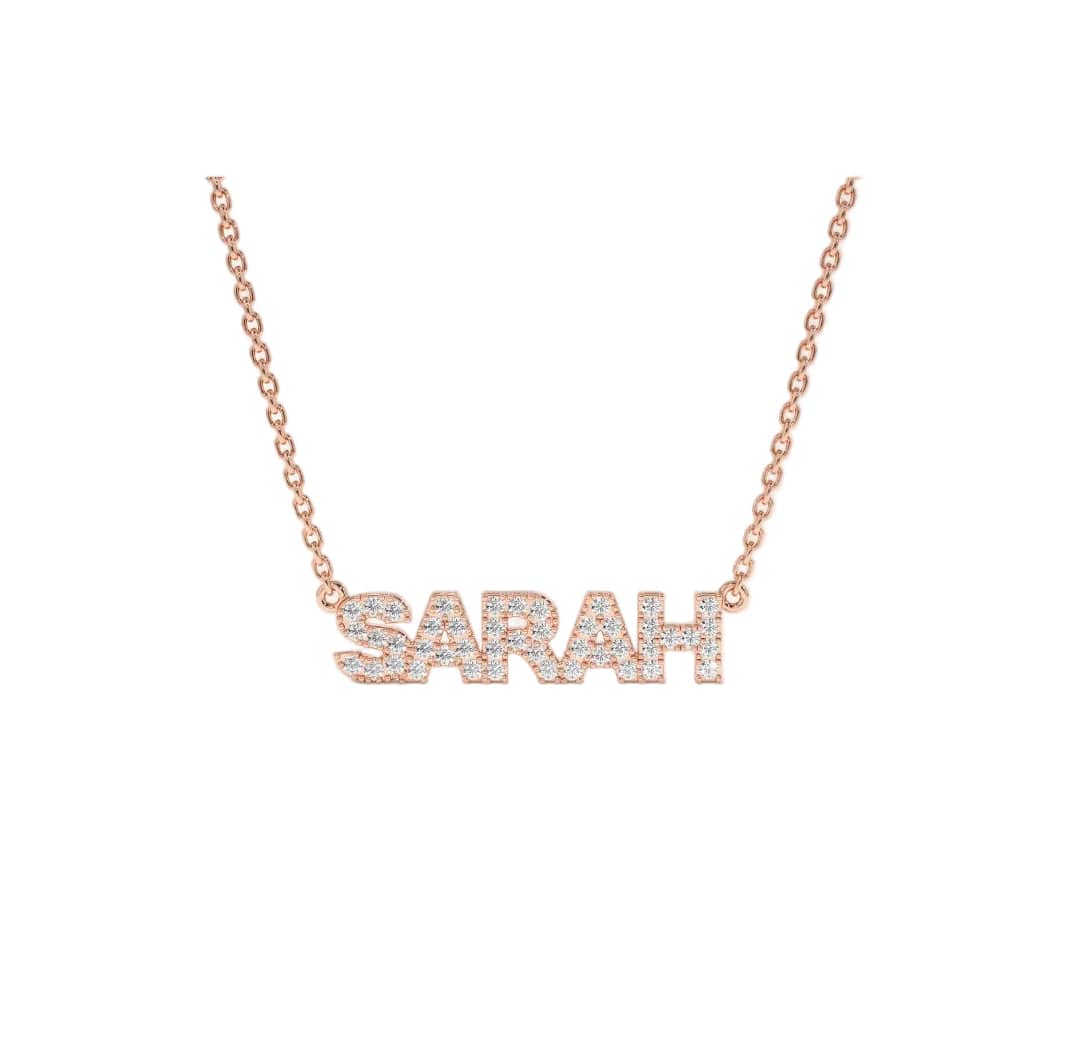 Straight Capital Name Necklace