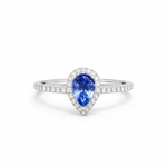 The Halo Teardrop Ring
