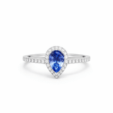 The Halo Teardrop Ring