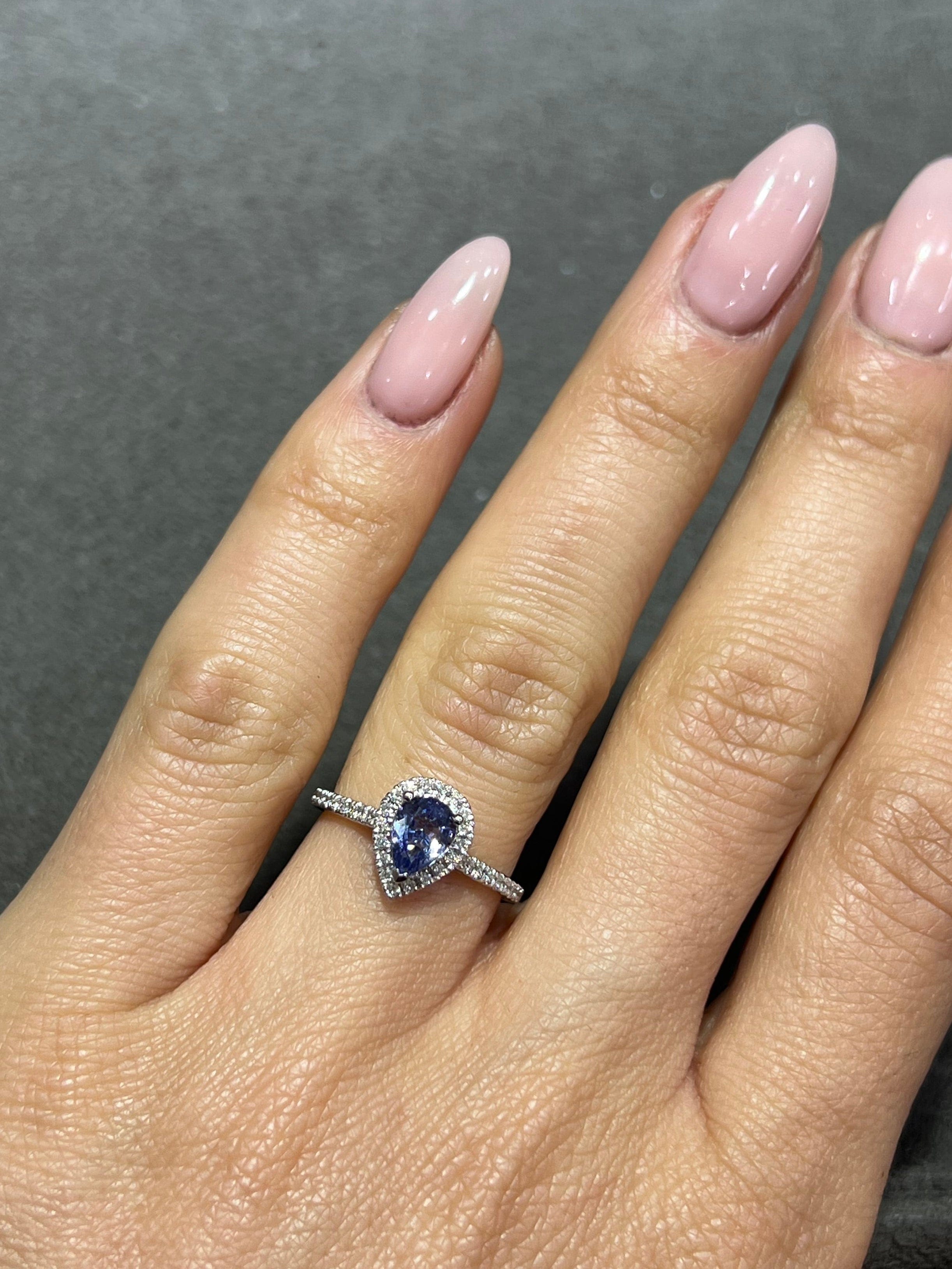 The Halo Teardrop Ring