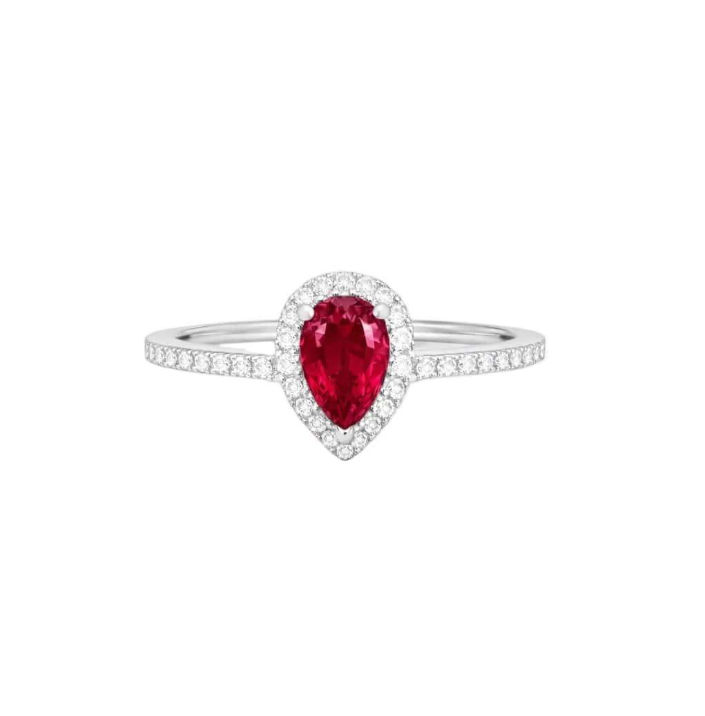 The Halo Teardrop Ring