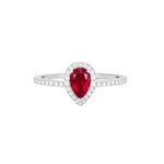 The Halo Teardrop Ring