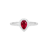 The Halo Teardrop Ring