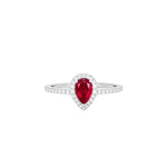 The Halo Teardrop Ring