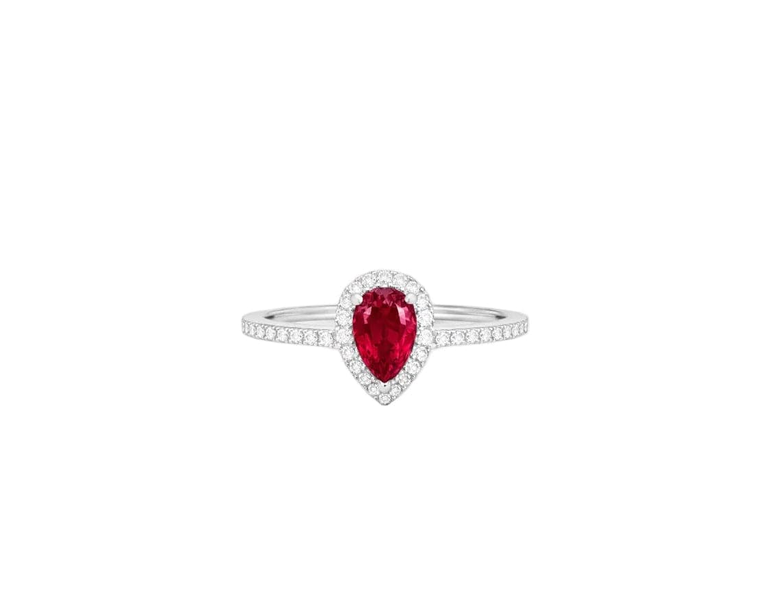The Halo Teardrop Ring