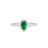 The Halo Teardrop Ring