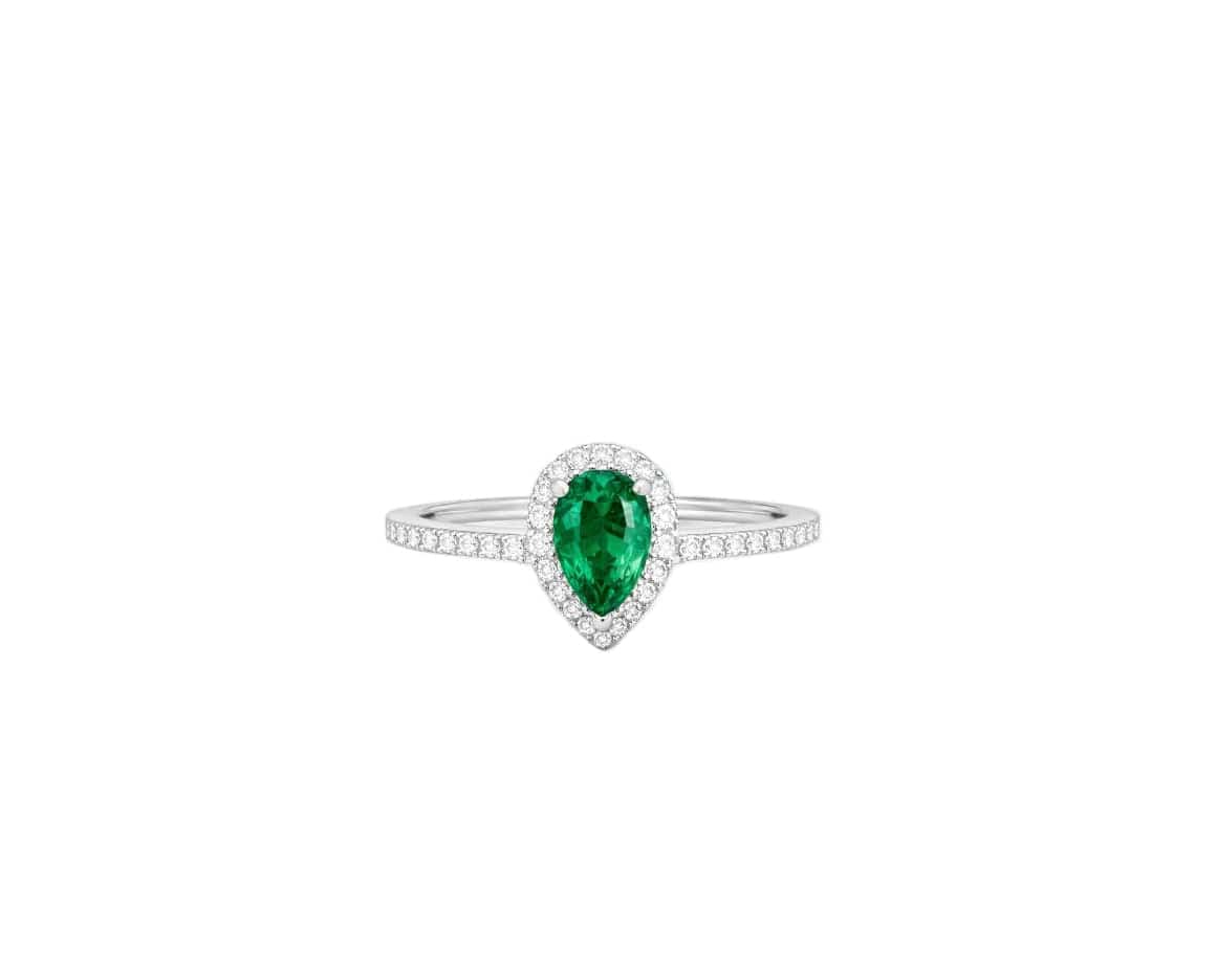 The Halo Teardrop Ring