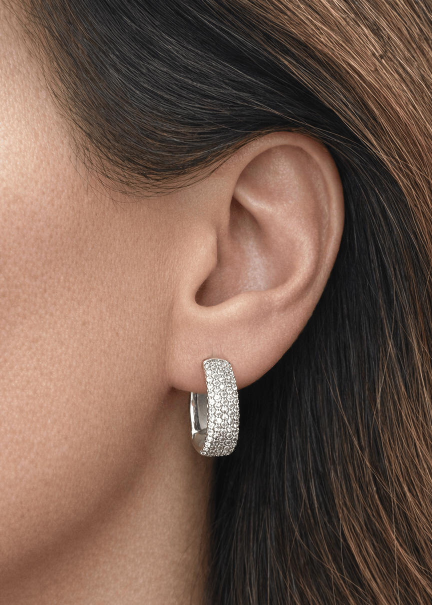 The Pave Clip Hoops