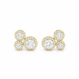 Tripple Halo Earrings LG
