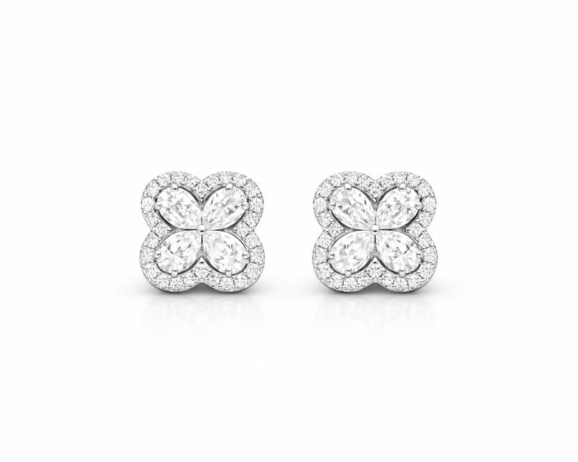 Tripple Halo Earrings LG