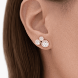 Tripple Halo Earrings LG