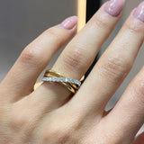 Two-Tone Crossover Ring