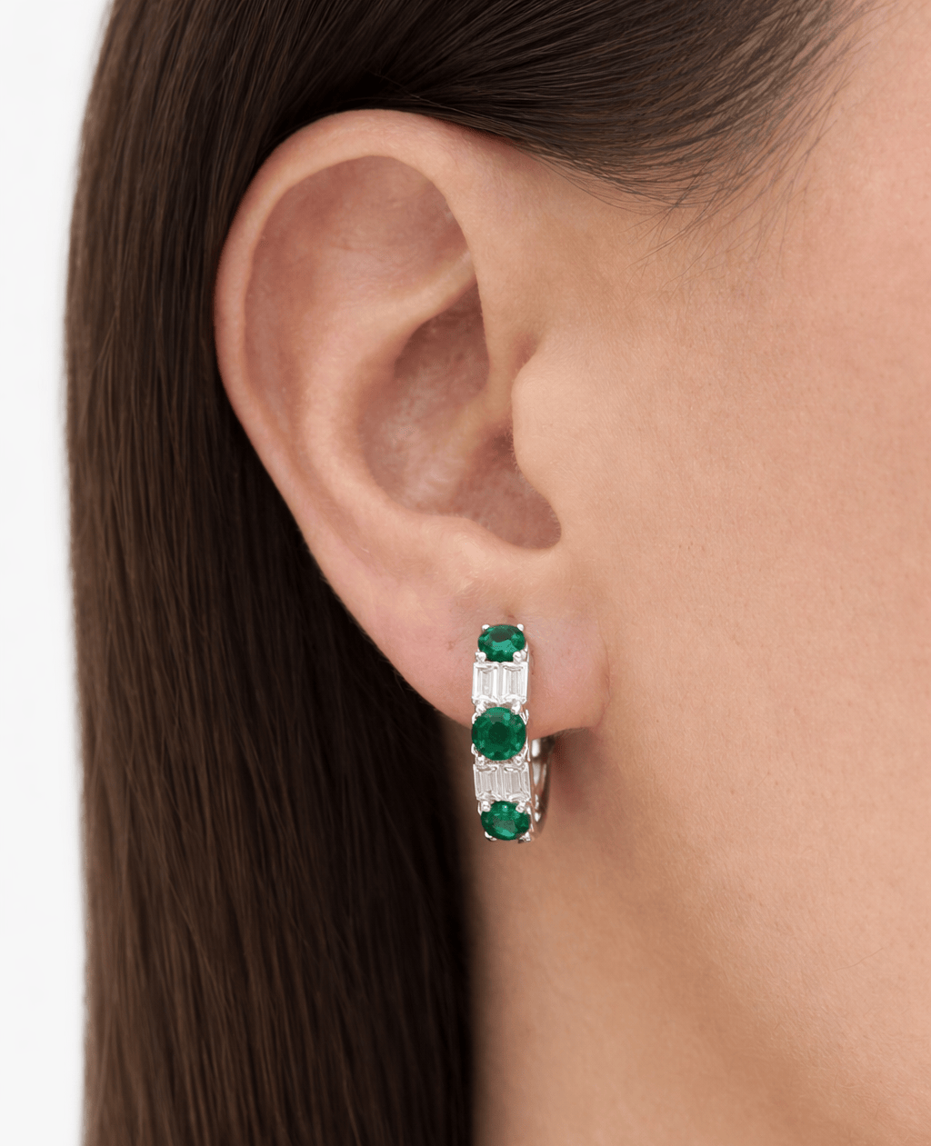 Verde Diamond Hoops LG