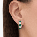 Verde Diamond Hoops LG
