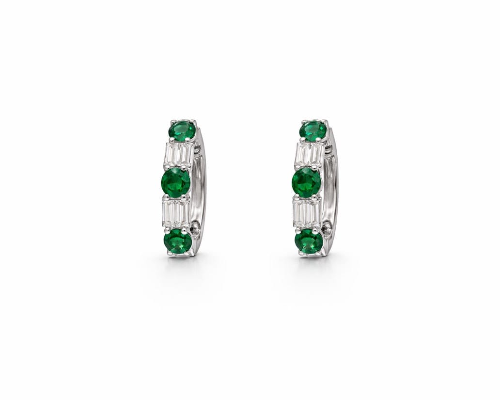 Verde Diamond Hoops LG