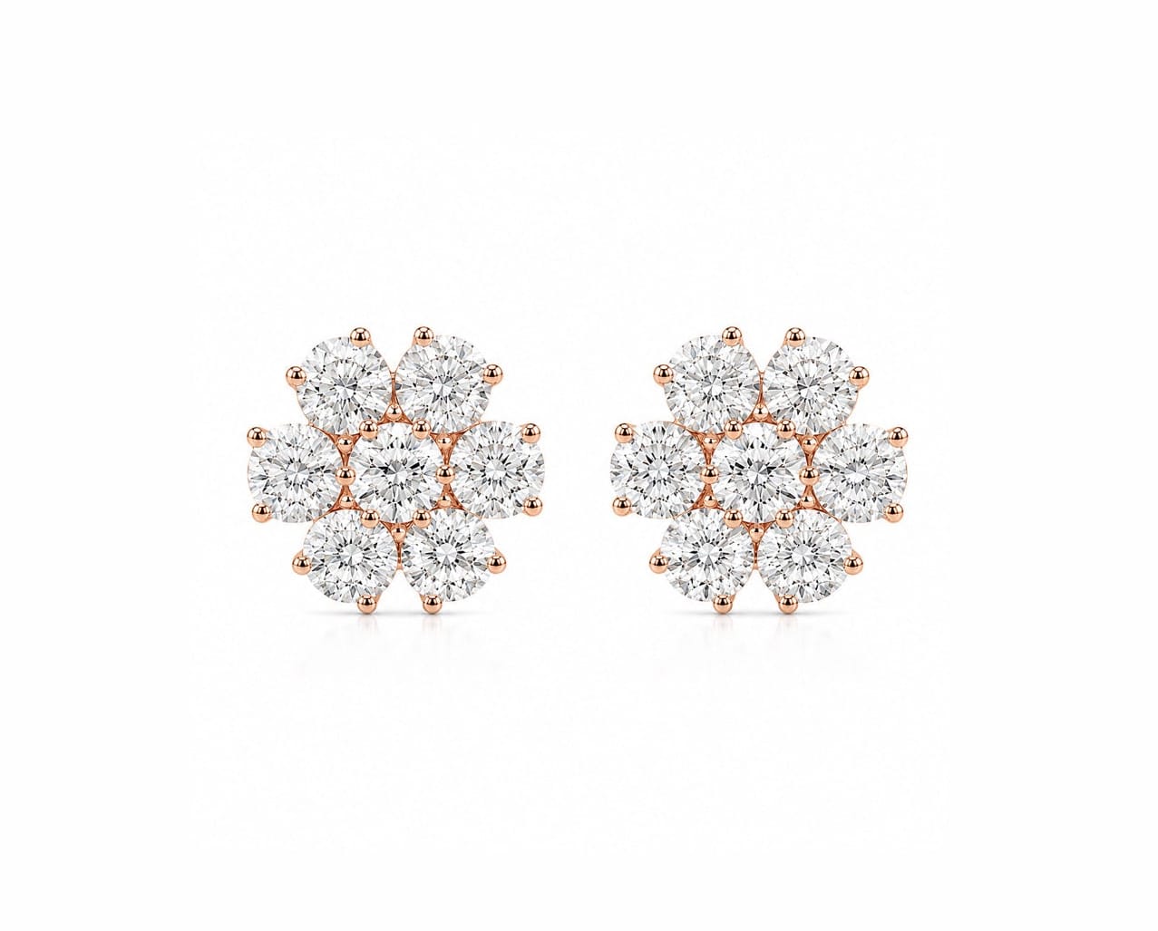 Vintage Flower Studs LG