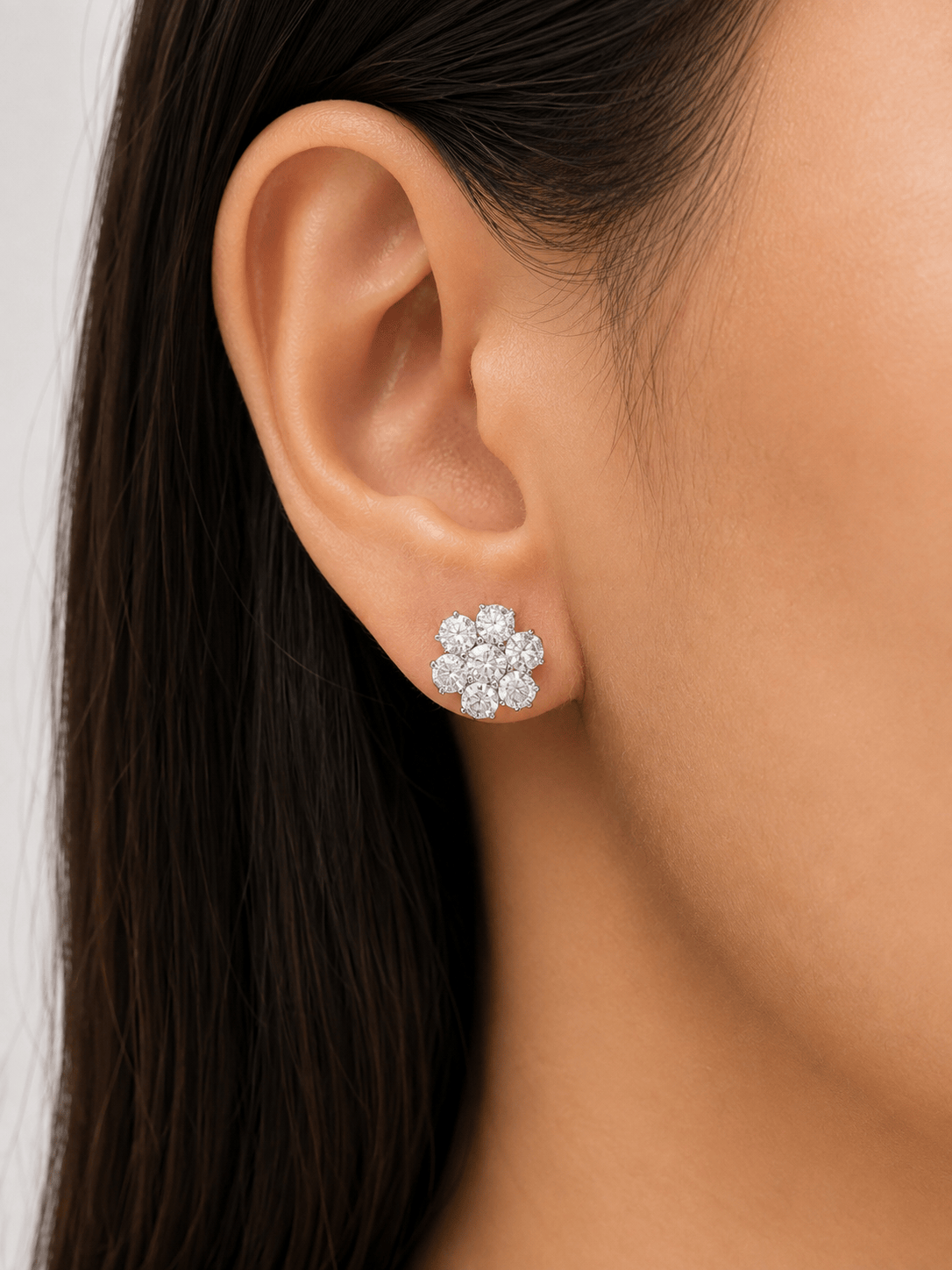 Vintage Flower Studs LG